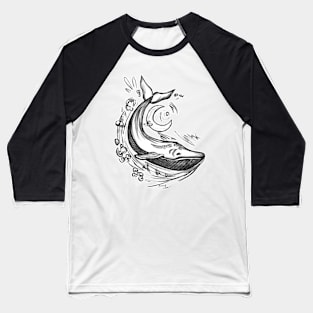 Inktober - day 12 WHALE Baseball T-Shirt